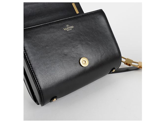 Valentino Bolsa transversal com logo e tachas Preto - vista 9