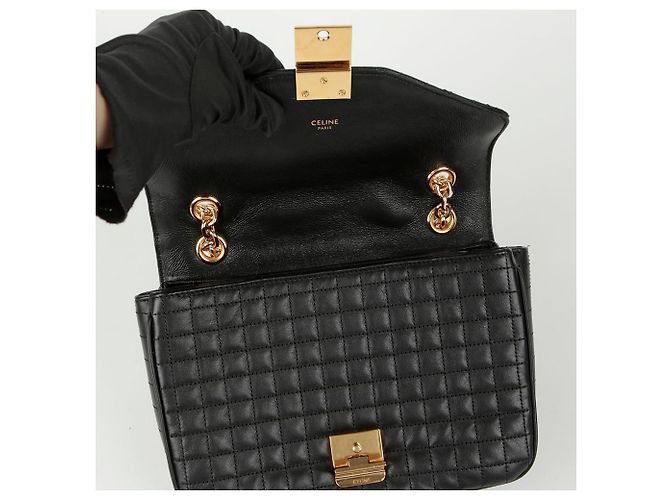 Céline Gepolsterte mittelgroße Schultertasche - Ansicht 9