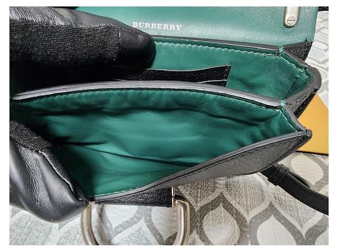 Borsa a tracolla mini D-Ring in pelle nera BURBERRY Nero - vista 11