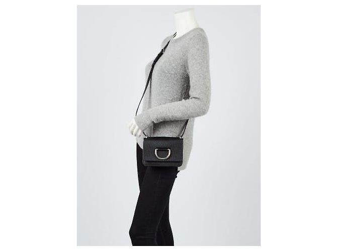 Borsa a tracolla mini D-Ring in pelle nera BURBERRY Nero - vista 12