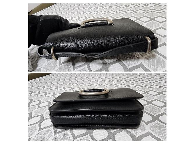 Borsa a tracolla mini D-Ring in pelle nera BURBERRY Nero - vista 6