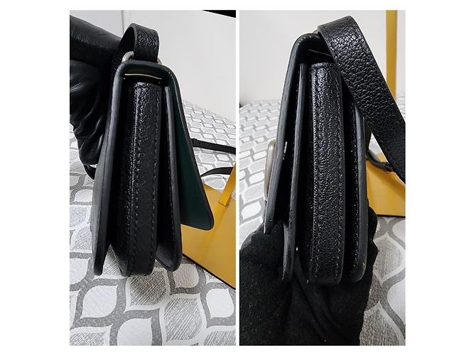 Borsa a tracolla mini D-Ring in pelle nera BURBERRY Nero - vista 7