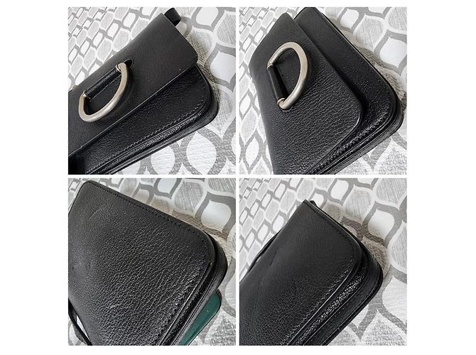 Borsa a tracolla mini D-Ring in pelle nera BURBERRY Nero - vista 9
