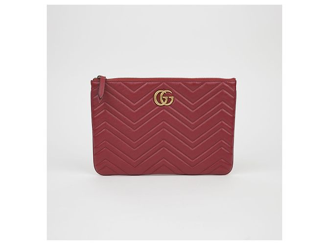 Gucci Clutch GG Marmont Rosso - vista 2