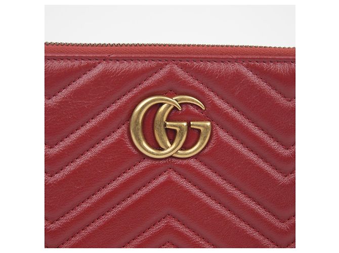Gucci Clutch GG Marmont Rosso - vista 3