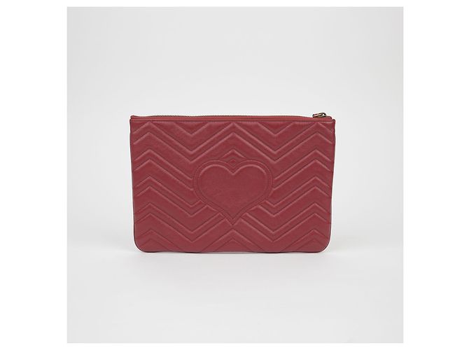 Gucci Clutch GG Marmont Rosso - vista 4