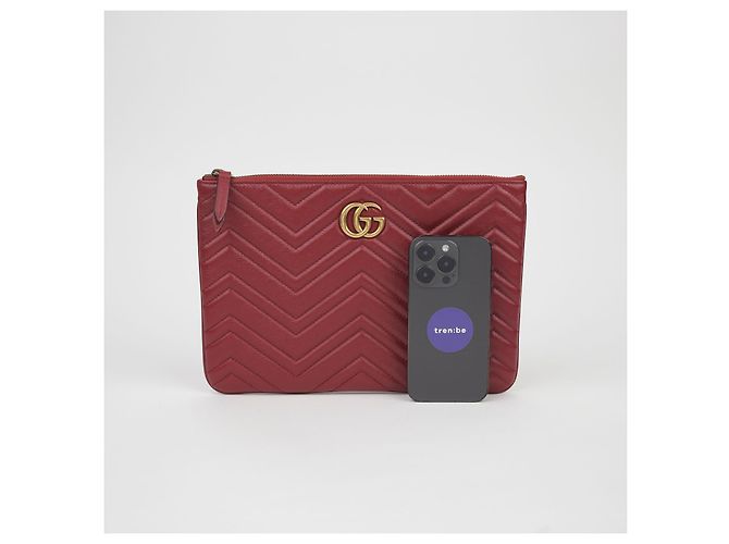 Gucci Clutch GG Marmont Rosso - vista 8