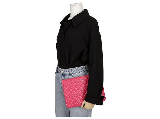 Chanel Clutch classico New Medium in pelle di agnello Rosa - vista 13