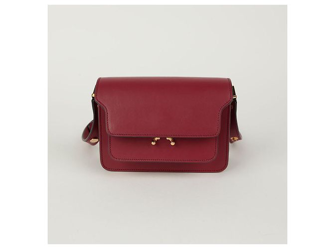 Marni Borsa a tracolla incrociata Trunk Mini Rosso - vista 2
