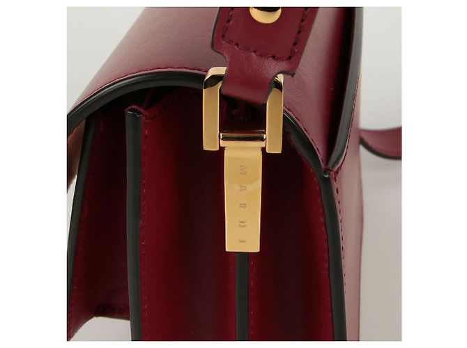 Marni Borsa a tracolla incrociata Trunk Mini Rosso - vista 5