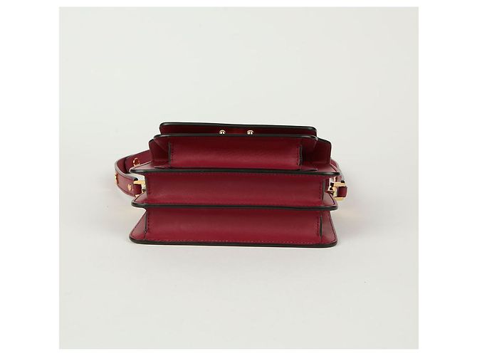 Marni Borsa a tracolla incrociata Trunk Mini Rosso - vista 6