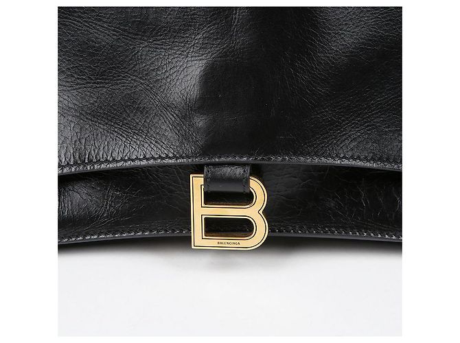 Balenciaga Borsa a Spalla Crush Small Tote Nero - vista 3