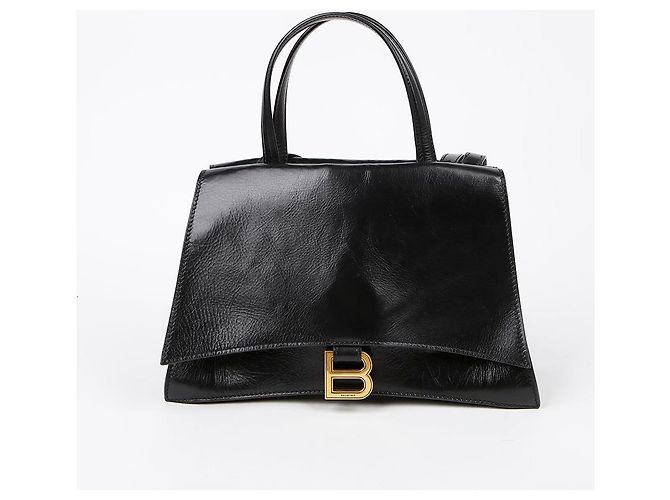Balenciaga Borsa a Spalla Crush Small Tote Nero - vista 4