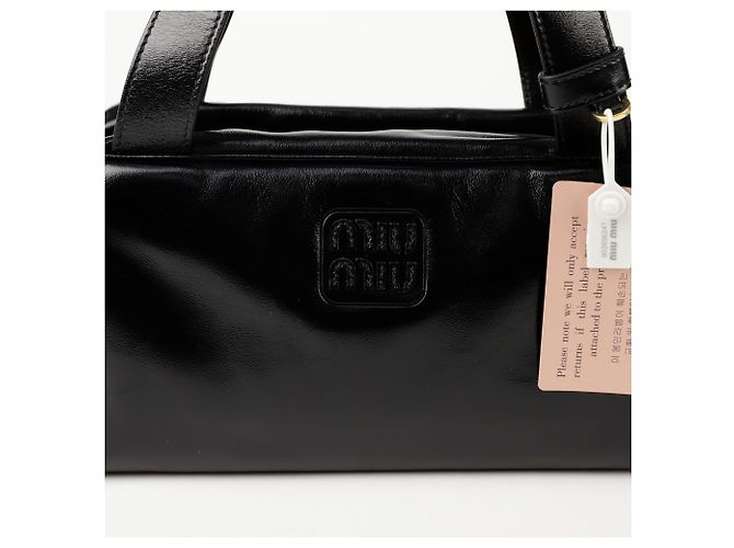 Miu Miu Bolsa tote com alça de mão Preto - vista 2