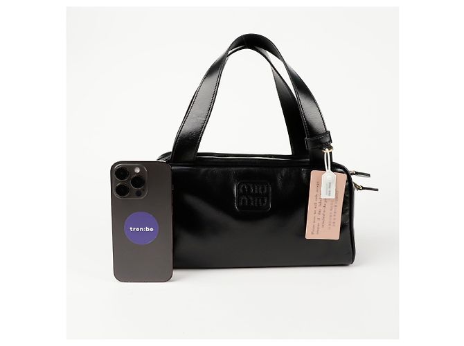 Miu Miu Bolsa tote com alça de mão Preto - vista 7