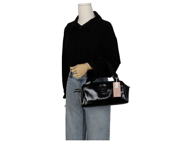 Miu Miu Bolsa tote com alça de mão Preto - vista 9