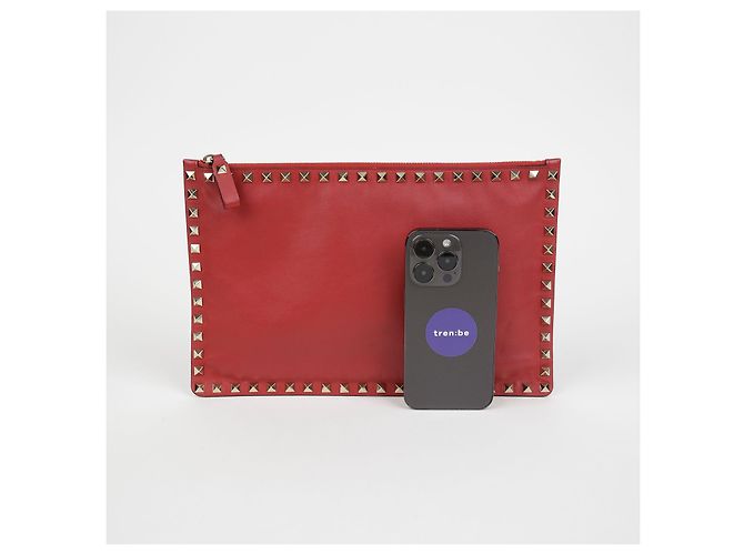 Valentino Clutch Rockstud Roja - vista 11