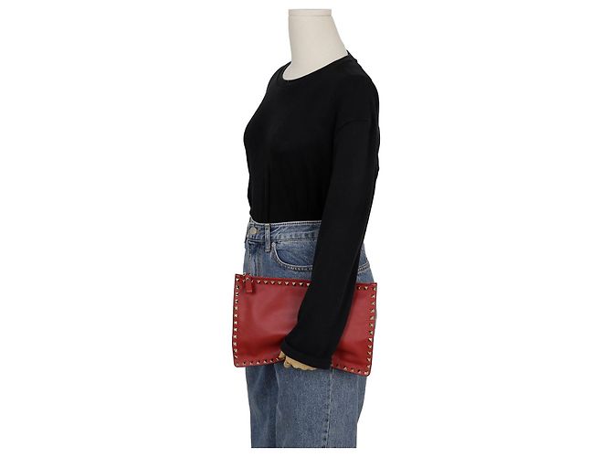 Valentino Clutch Rockstud Roja - vista 13