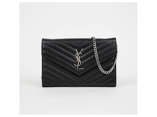Saint Laurent Borsa a tracolla Monogram Chain Nero - vista 2
