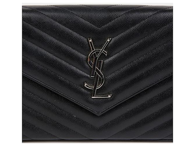 Saint Laurent Borsa a tracolla Monogram Chain Nero - vista 3