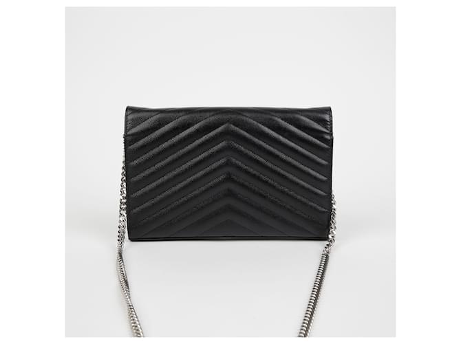 Saint Laurent Borsa a tracolla Monogram Chain Nero - vista 4