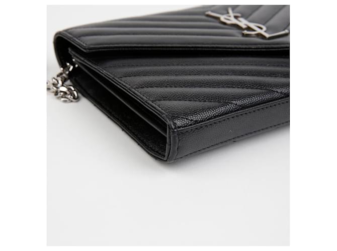 Saint Laurent Borsa a tracolla Monogram Chain Nero - vista 7