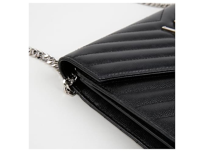 Saint Laurent Borsa a tracolla Monogram Chain Nero - vista 9