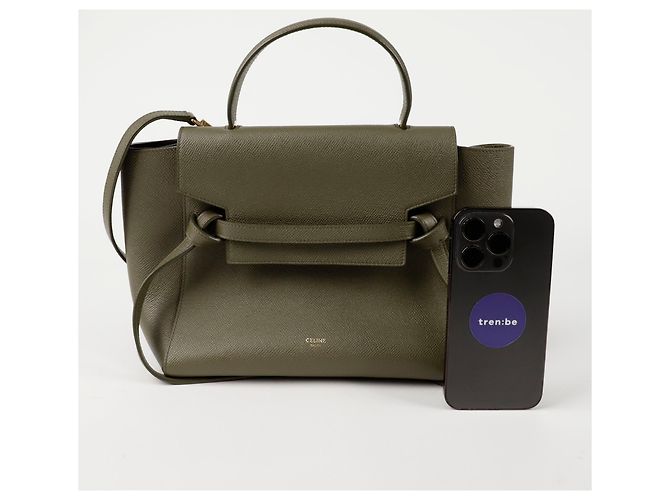 Céline Mini Bolsa de Hombro Verde - vista 10