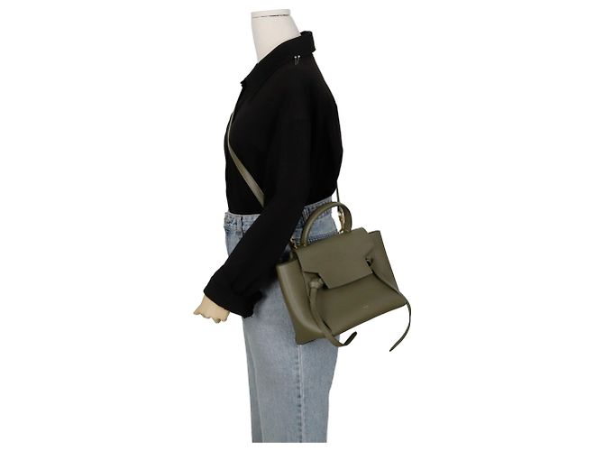 Céline Mini Bolsa de Hombro Verde - vista 12