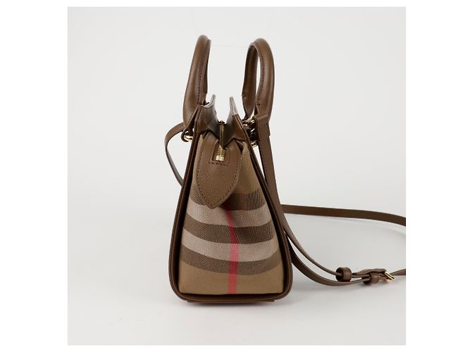 Burberry Bolso Mini Check Castaño - vista 3