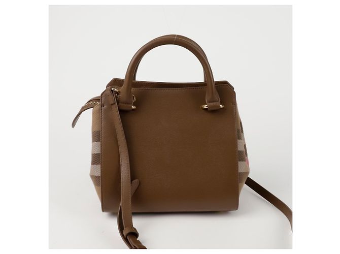 Burberry Bolso Mini Check Castaño - vista 4
