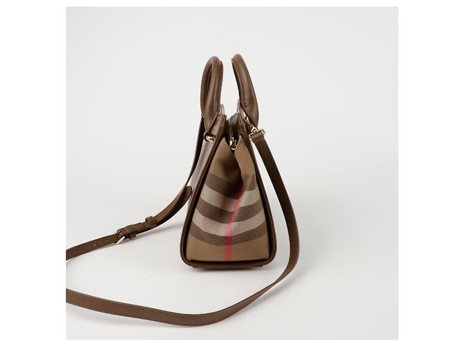 Burberry Bolso Mini Check Castaño - vista 5