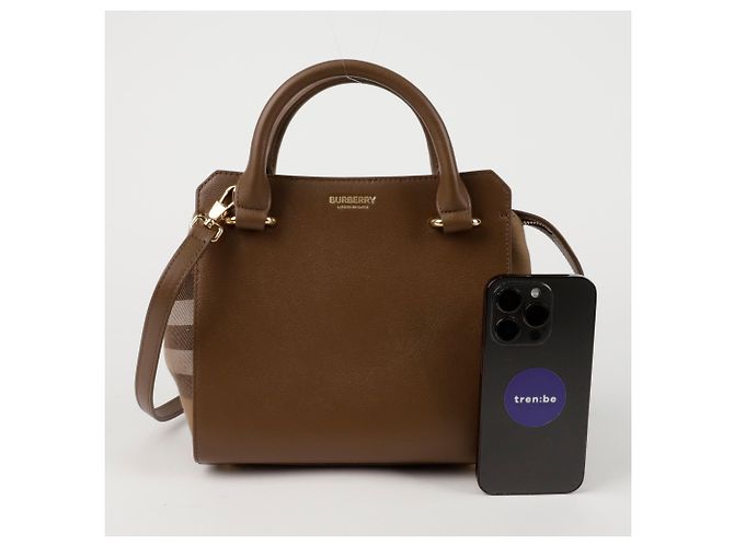 Burberry Bolso Mini Check Castaño - vista 7