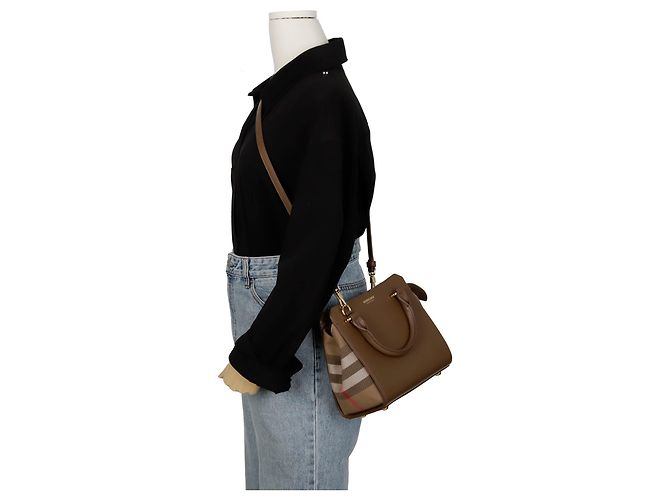 Burberry Bolso Mini Check Castaño - vista 9