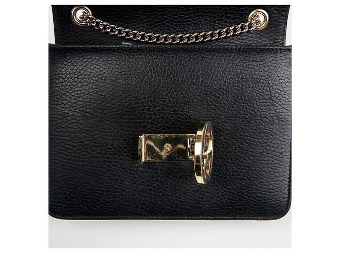 Gucci Borsa a tracolla con catena intrecciata Nero - vista 10