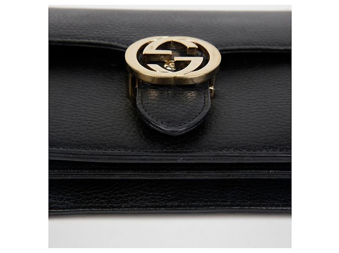 Gucci Borsa a tracolla con catena intrecciata Nero - vista 7