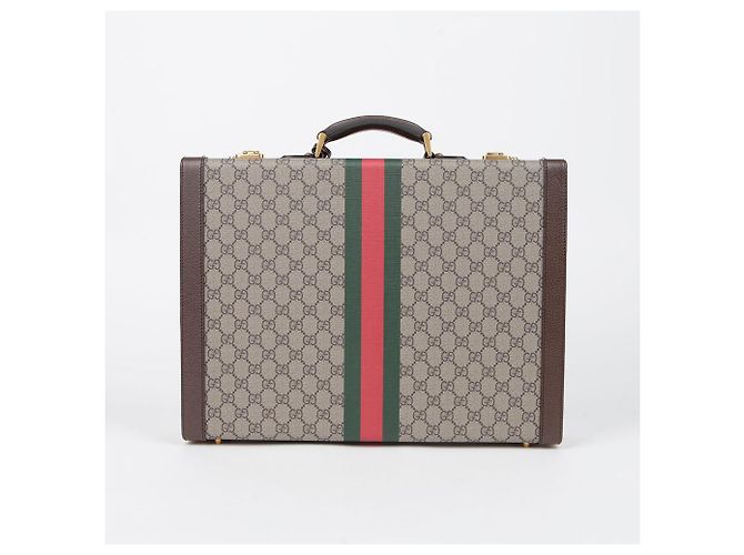 Gucci Grande valise rigide Savoy Marron - vue 3