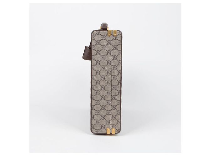 Gucci Grande valise rigide Savoy Marron - vue 4