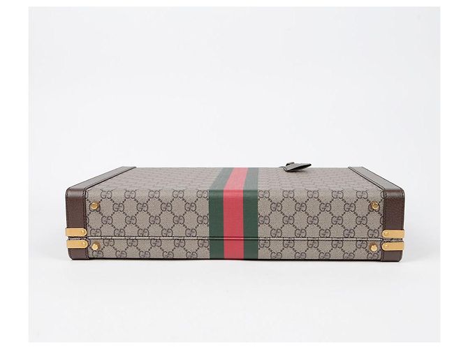 Gucci Grande valise rigide Savoy Marron - vue 5