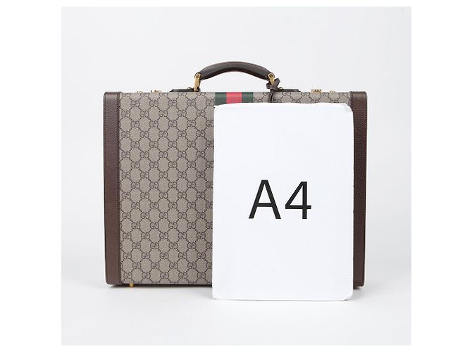 Gucci Grande valise rigide Savoy Marron - vue 9