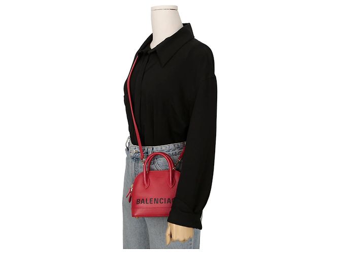 Balenciaga Borsa a Spalla Bill XXS Rosso - vista 14