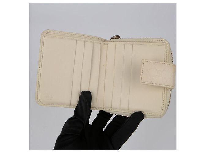 Gucci Portafoglio con zip Micro Sima Bianco - vista 11