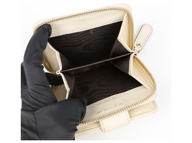 Gucci Portafoglio con zip Micro Sima Bianco - vista 13