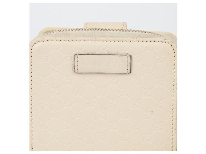 Gucci Portafoglio con zip Micro Sima Bianco - vista 3