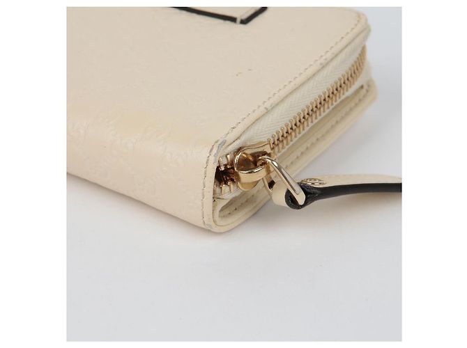 Gucci Portafoglio con zip Micro Sima Bianco - vista 7
