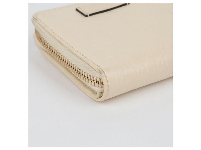 Gucci Portafoglio con zip Micro Sima Bianco - vista 8