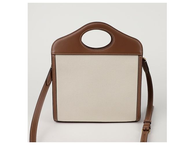 Burberry Mini Tote Schultertasche Braun - vista 3