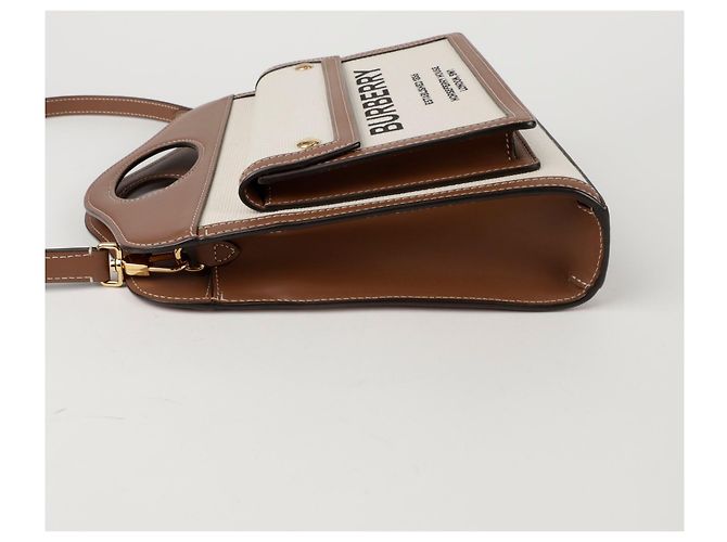 Burberry Mini Tote Schultertasche Braun - vista 4
