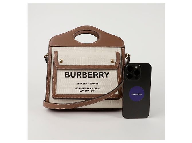 Burberry Mini Tote Schultertasche Braun - vista 8