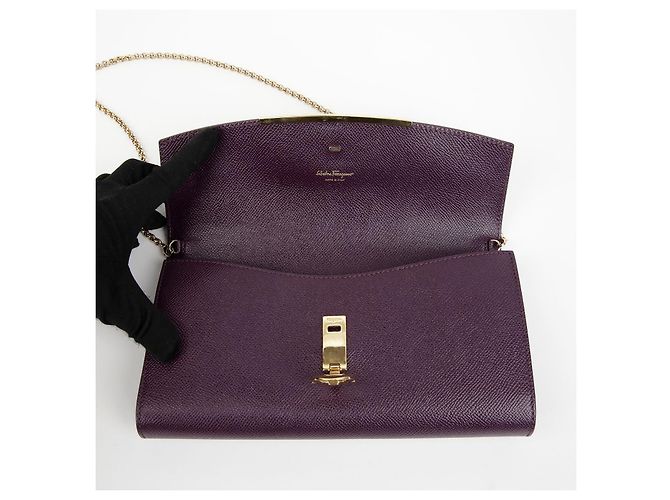 Salvatore Ferragamo Borsa a Spalla Gancini Clutch - vista 8